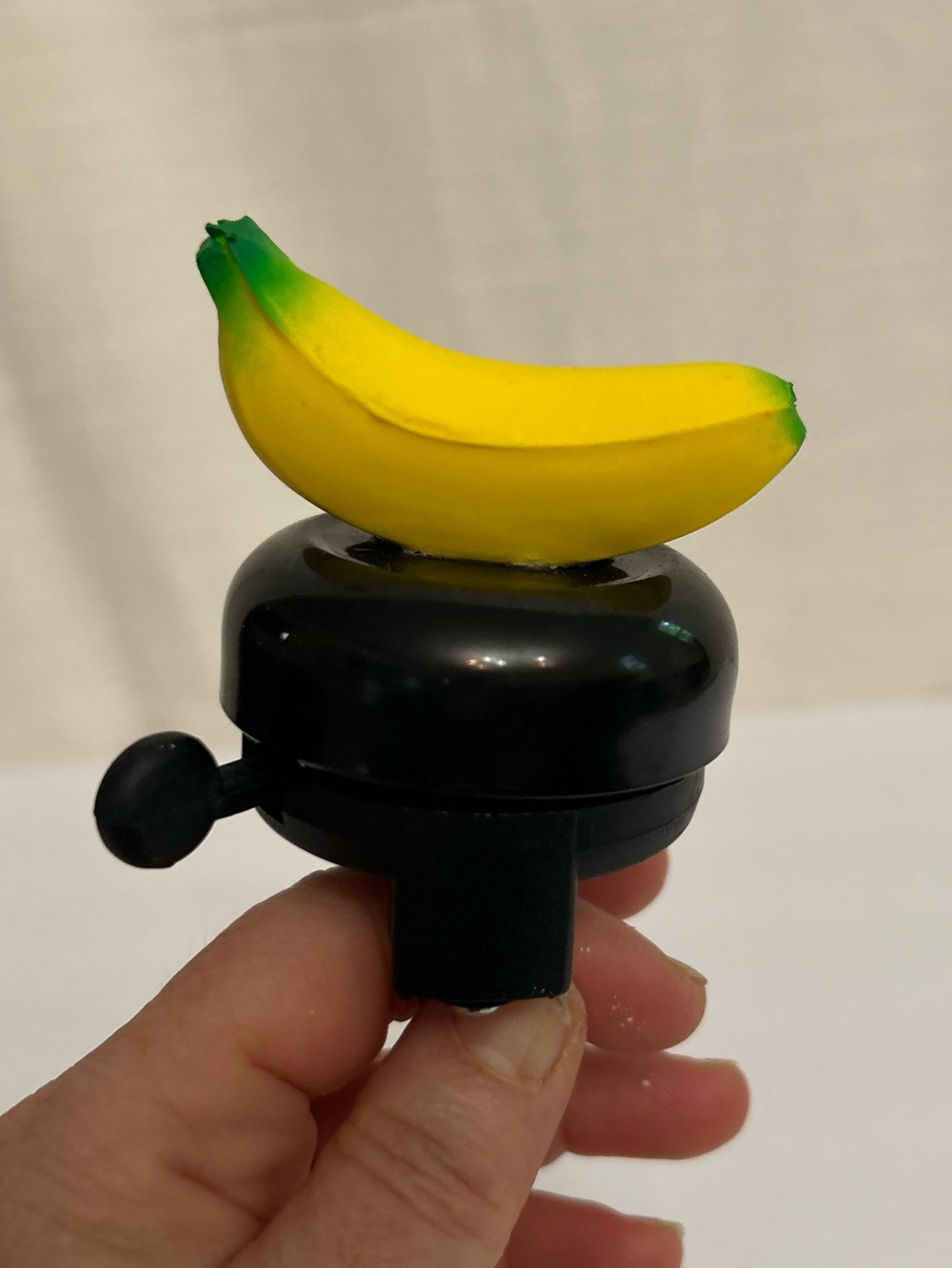 Bike Bell NWT With Upcycled Squishy Banana‎ Fruit Food Toy